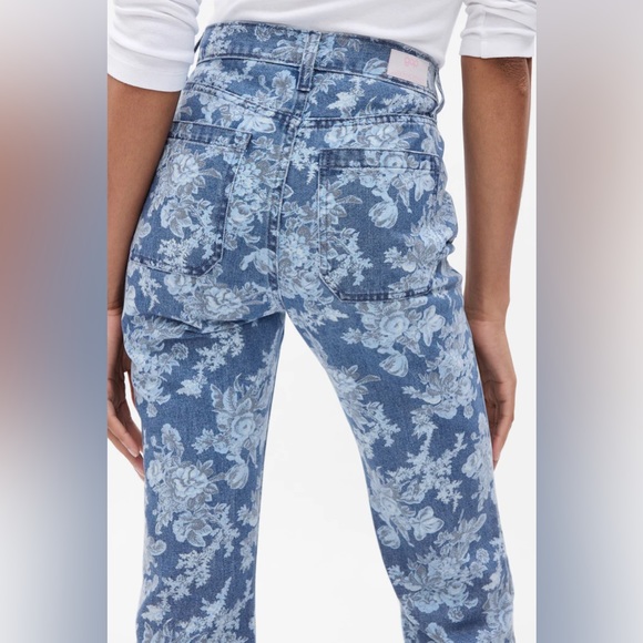 NWT Gap X LoveShackFancy High Rise Floral Flare Jeans - Picture 2 of 3